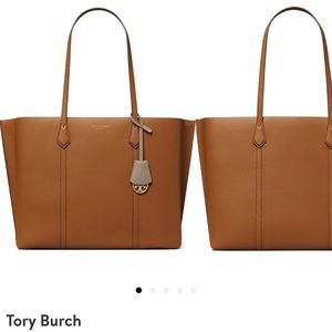 Tory Burch Perry Leather Shopper Tote Bag